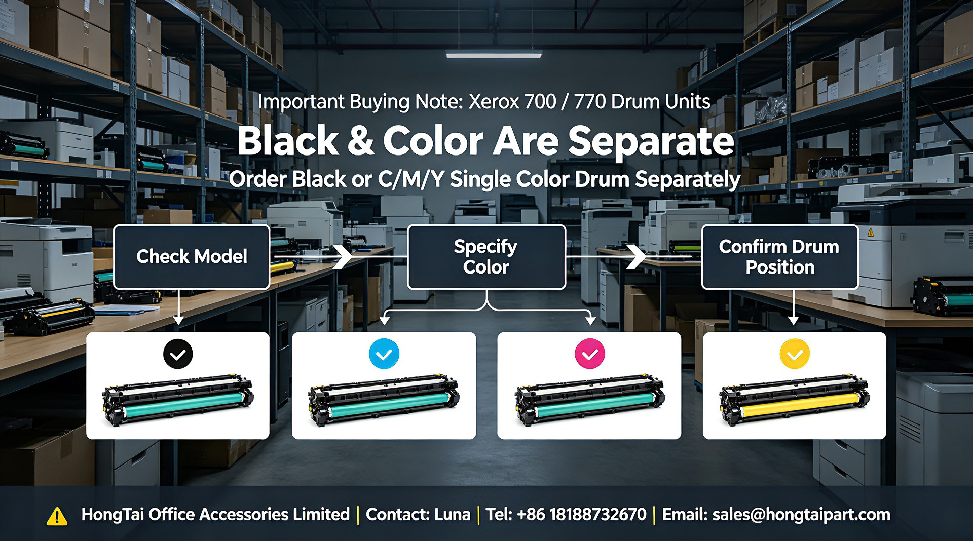 Latest company blogs about Xerox 700 770 Drum Cartridge | Black & Color Drums Are Separate Individual Units