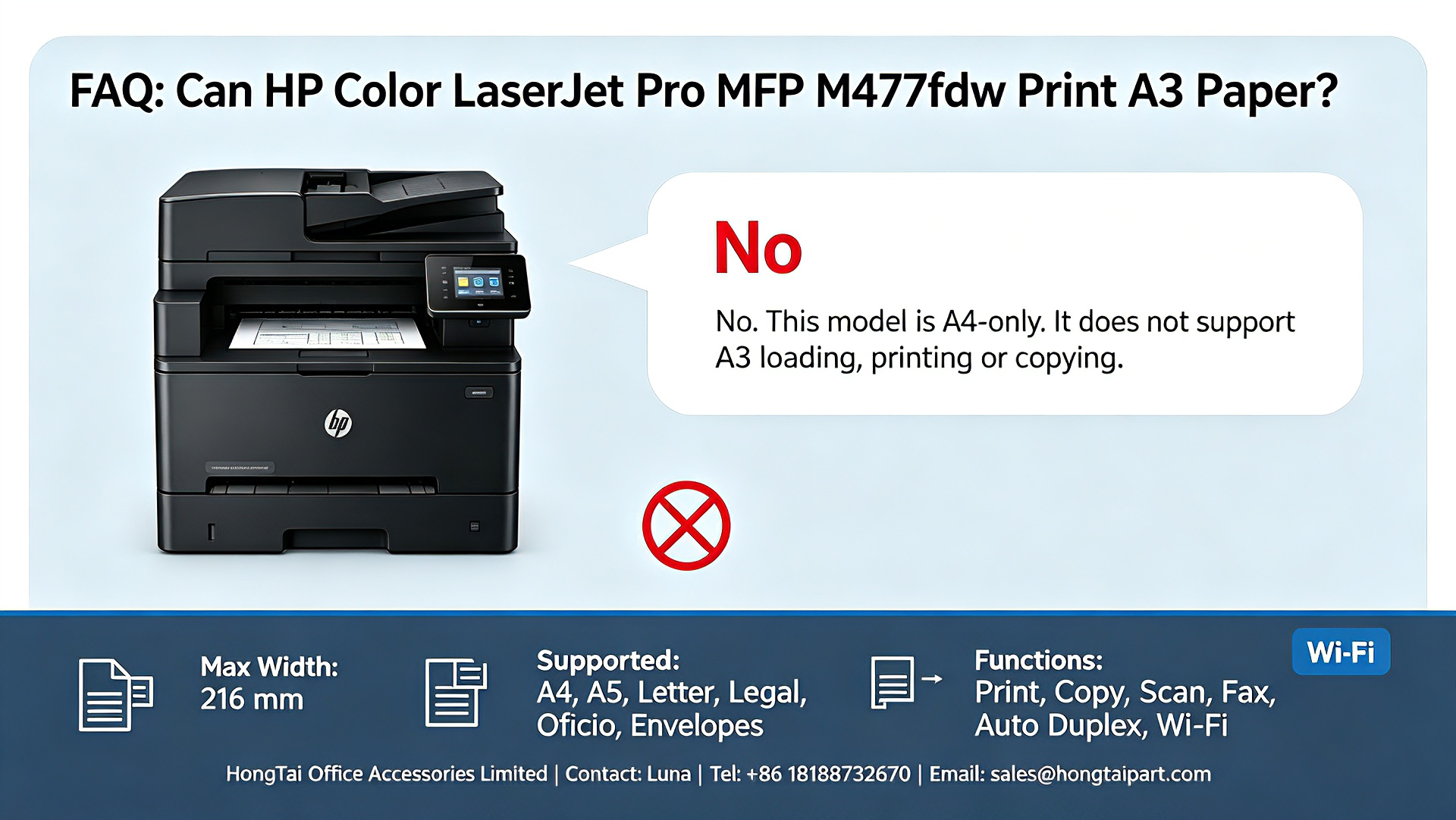 Latest company blogs about HP Color LaserJet Pro MFP M477fdw A3 Printing: Does M477fdw Support A3 Paper Size