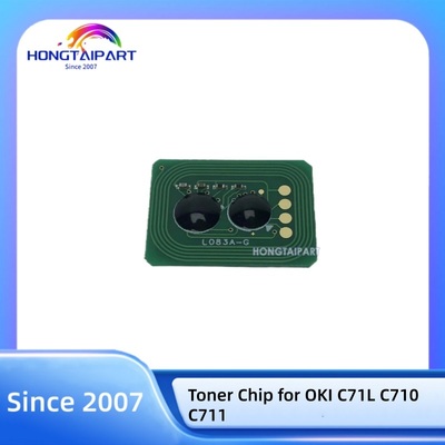 CMYK Toner Chip 44318608 44318607 44318606 44318605 for OKI C71L C710 C711 Printer Cartridge Chip